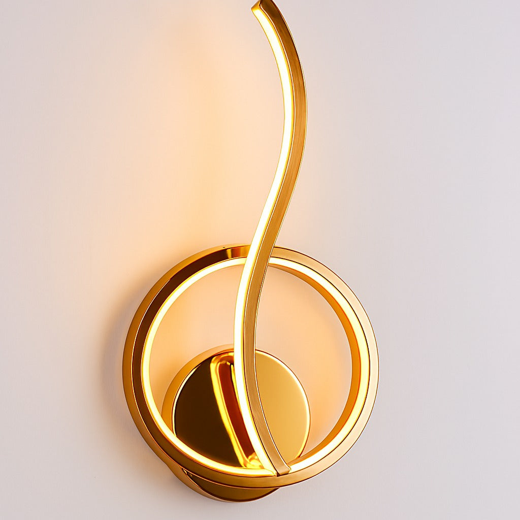 MODERN GOLDEN RING WALL LIGHT