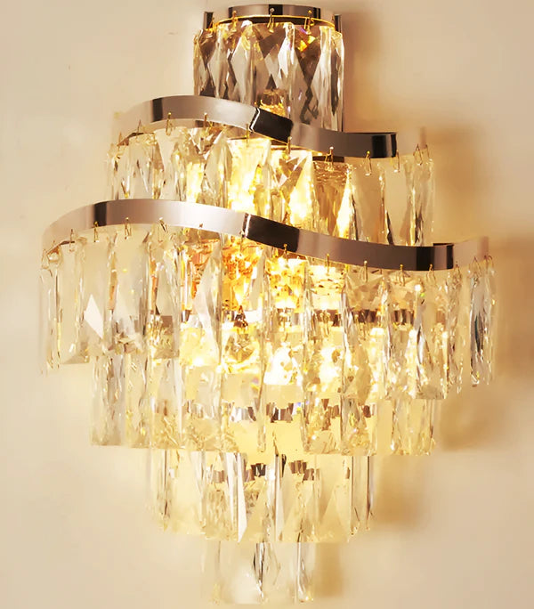 LUXERY GOLD CRYSTAL WALL LIGHT