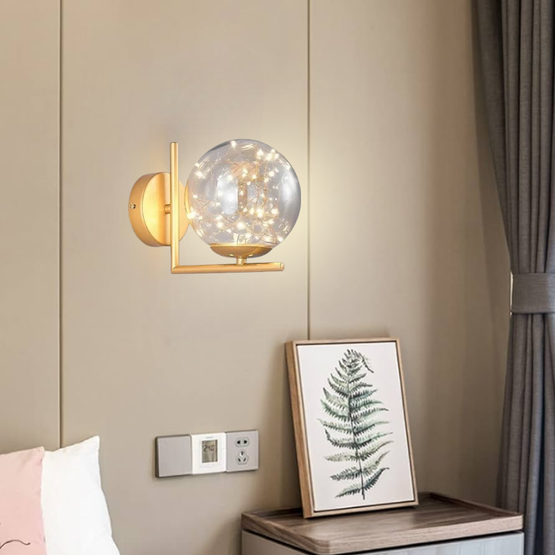 DECORATIVE LED GLASS BALL WALL LAMP