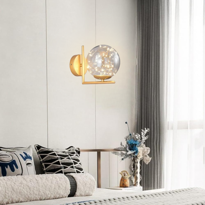 DECORATIVE LED GLASS BALL WALL LAMP