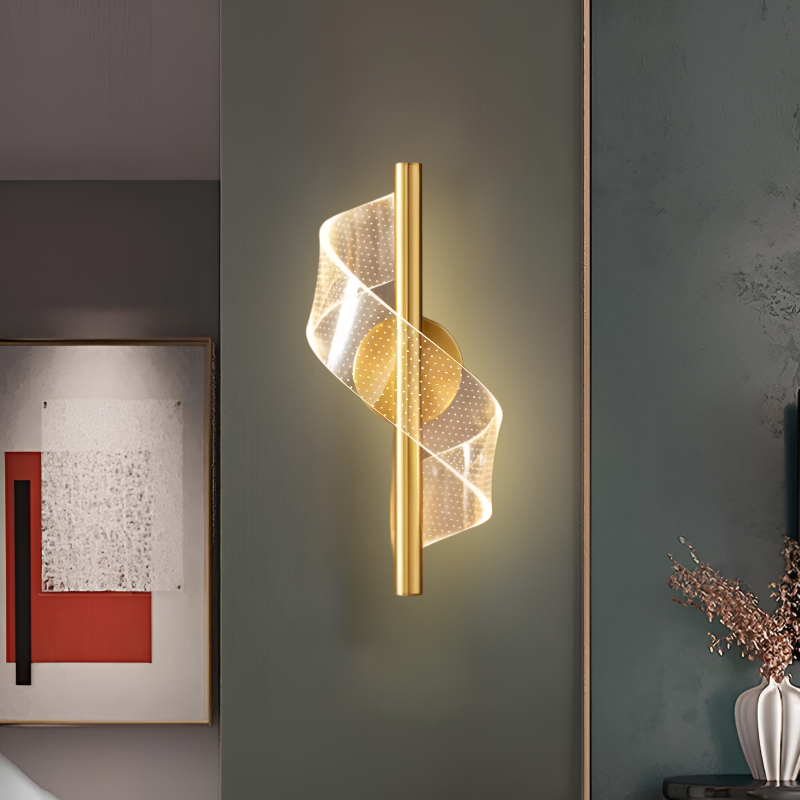 GOLD SWIRL WALL LIGHT