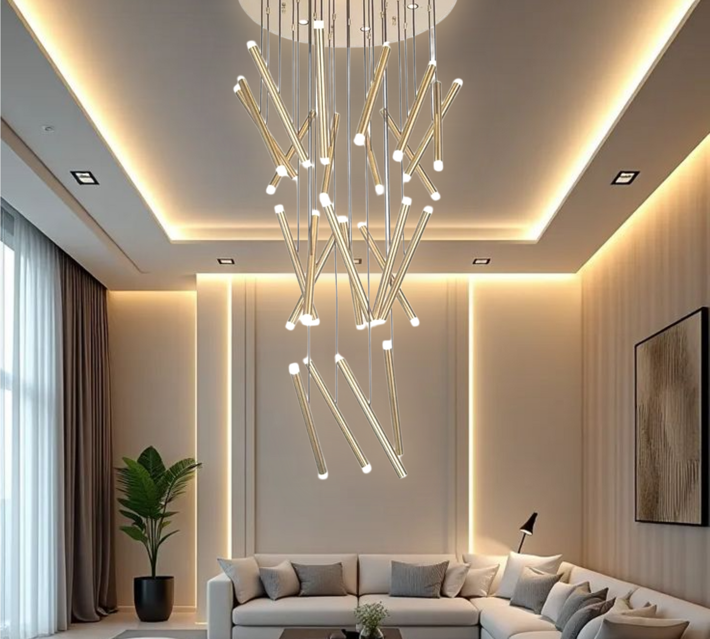 LED STAIRCASE CHANDELIER