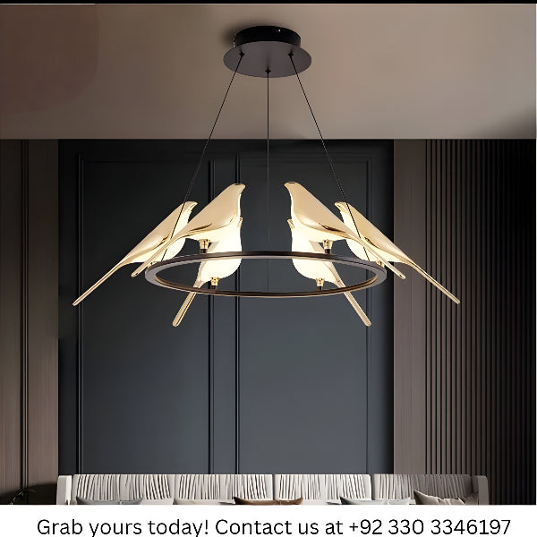 GOLD BIRD CHANDELIER