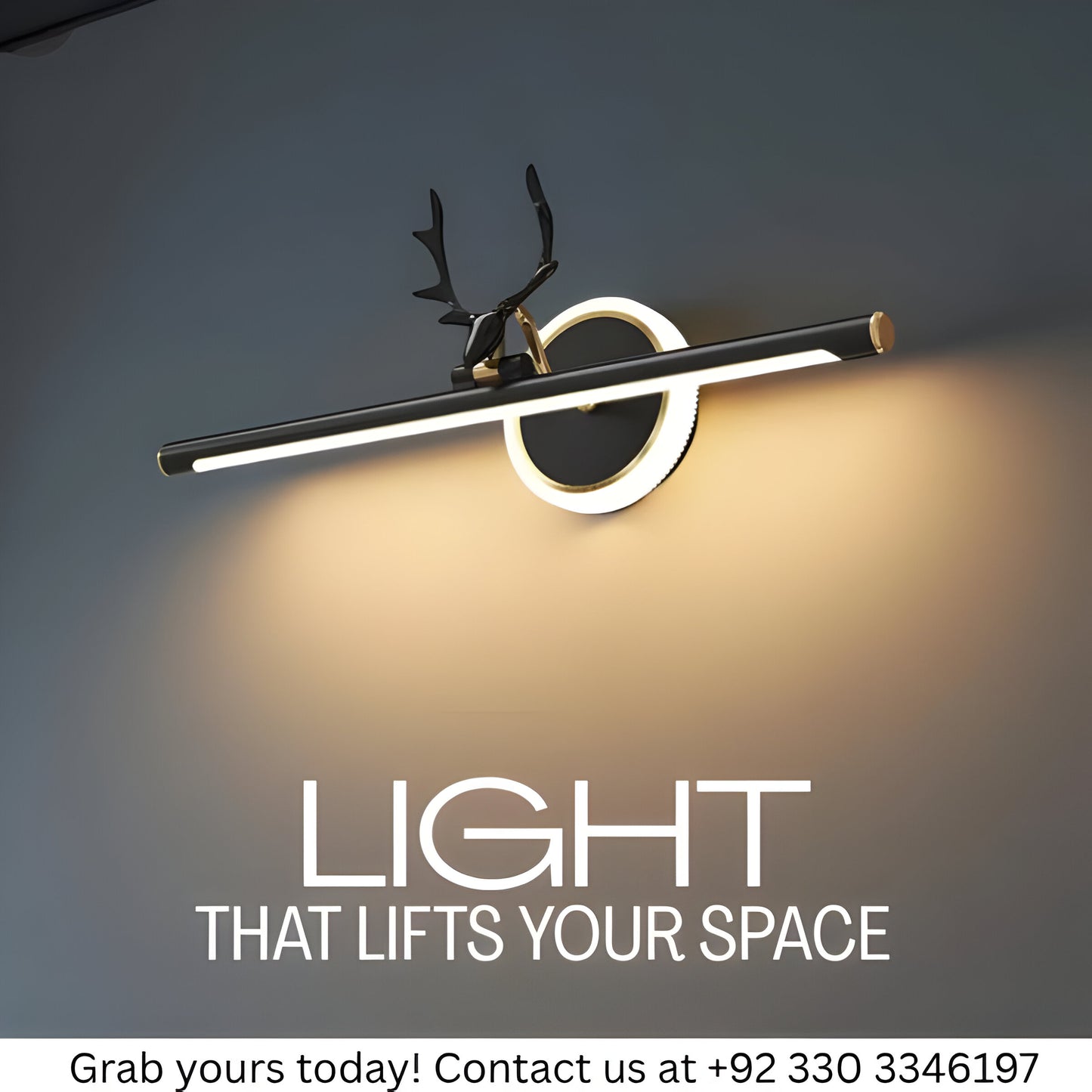 BLACK & GOLD MIRROR LIGHT