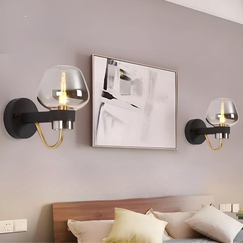 BLACK DOME WALL LAMP