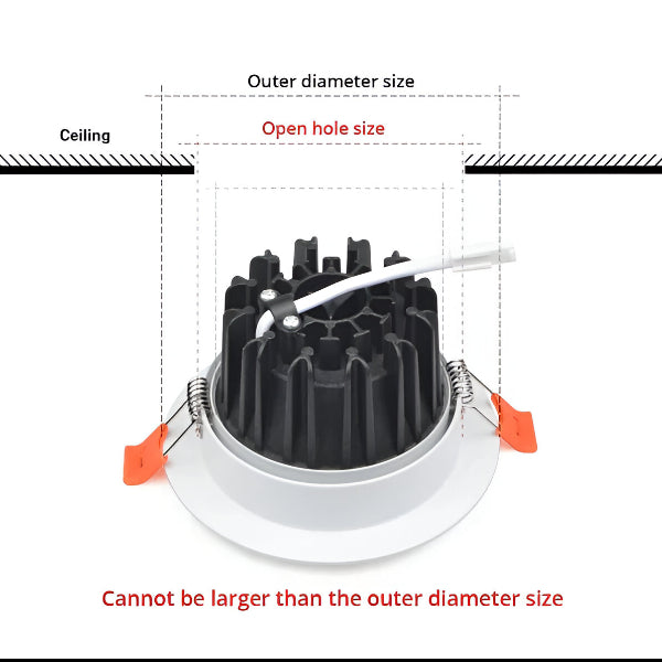 RECESSED MOUNTED DOWNLIGHT COB CEILING SPOTLIGHT