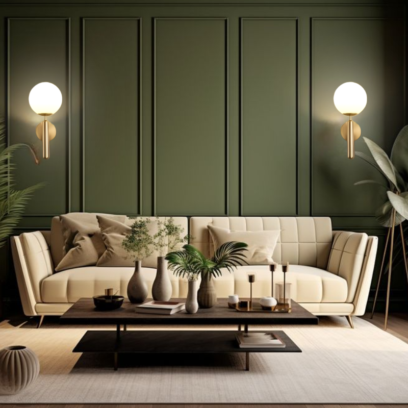 MODERN GLASS BALL WALL LAMP