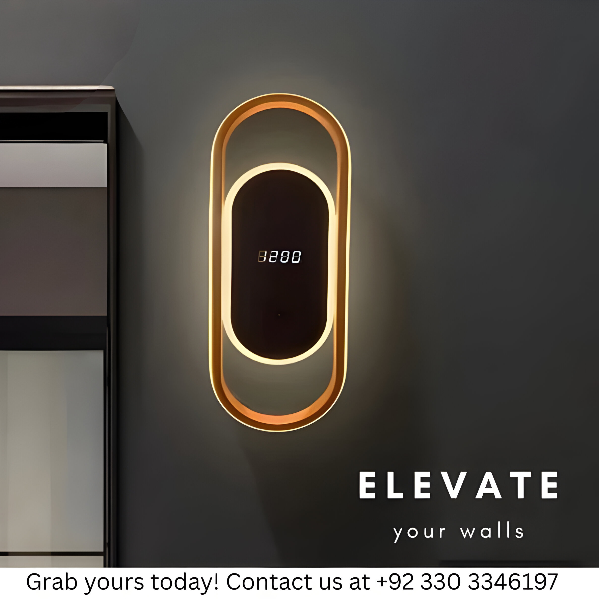 LED DIGITAL CLOCK WALL LIGHT