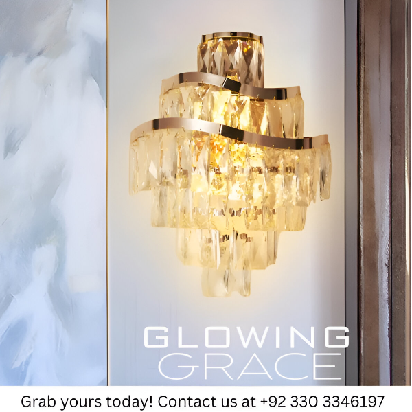 LUXERY GOLD CRYSTAL WALL LIGHT
