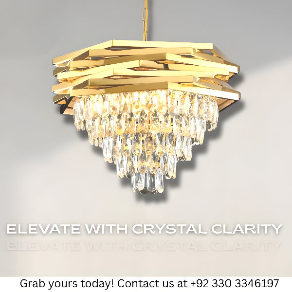 GOLD CRYSTAL CHANDELIER
