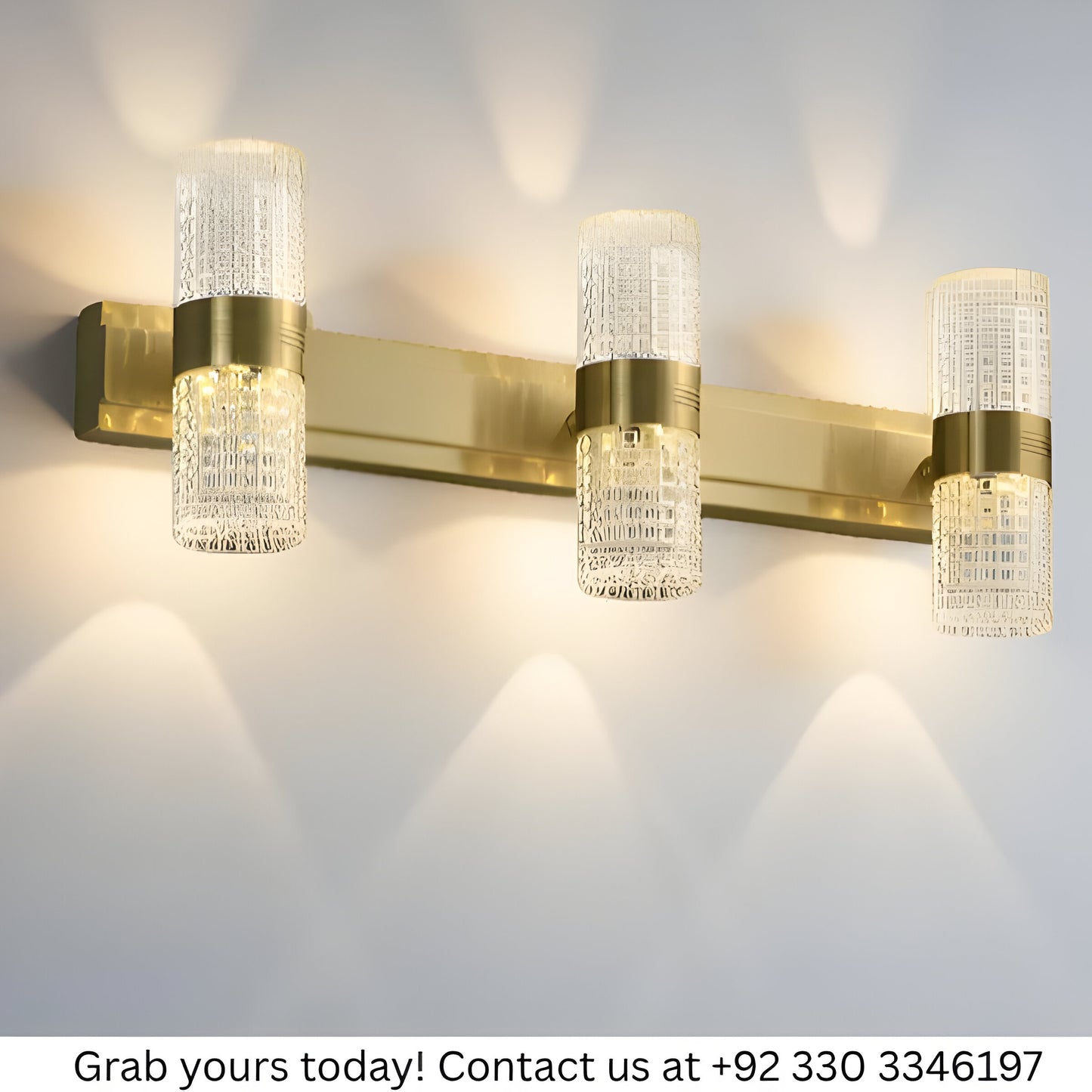 CRYSTAL LUXURY GOLD VANITY LIGHT