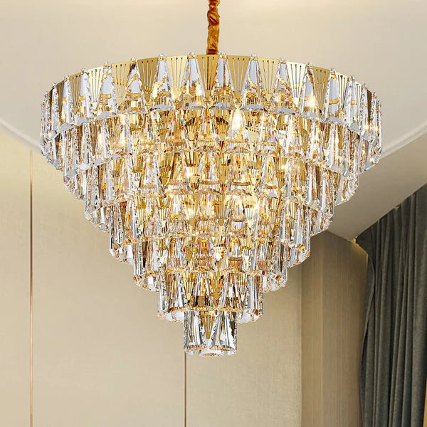 GOLDEN CRYSTAL CHANDELIER