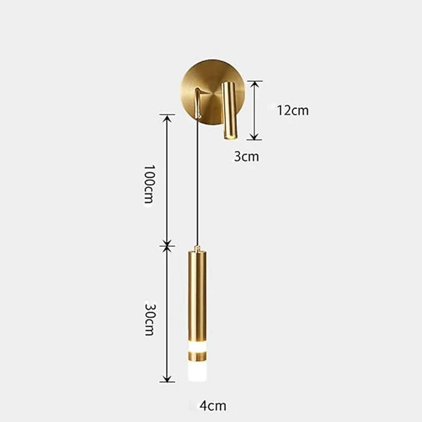 BEDSIDE WALL LIGHT WITH SPOT LIGHT