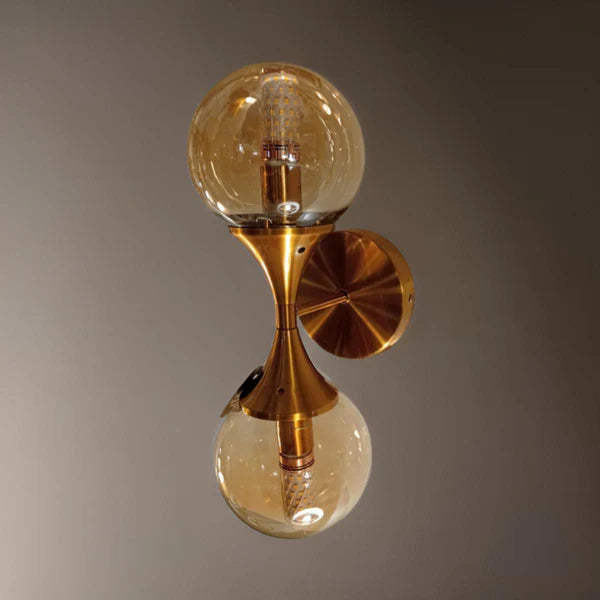 VINTAGE DUAL GLASS WALL SCONCE