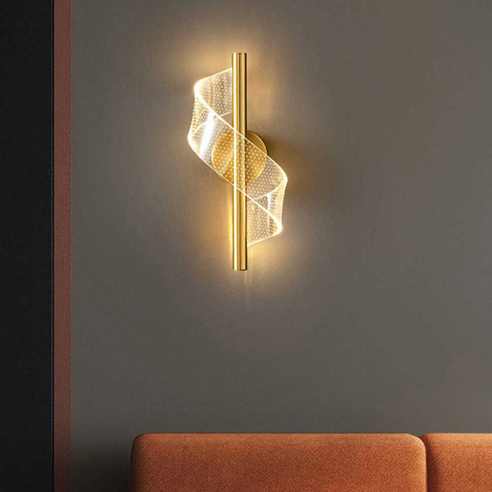 GOLD SWIRL WALL LIGHT