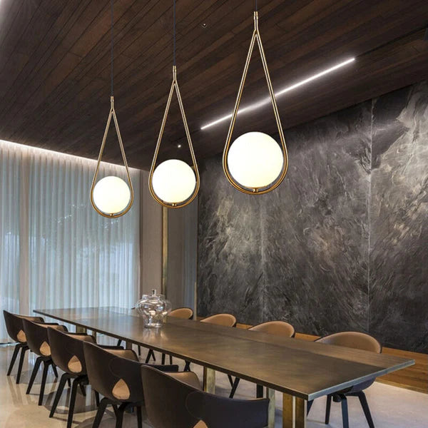 BRASS ORBIT HANGING LIGHT