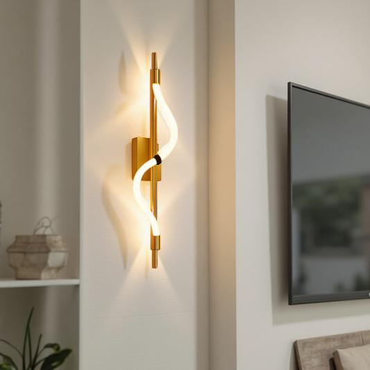 GOLDEN CURVE BEDSIDE WALL LIGHT