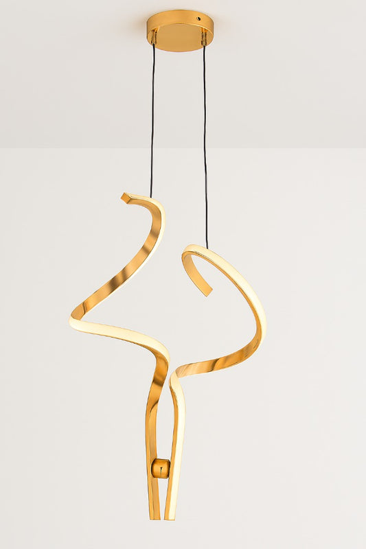 TWISTED GOLDEN HANGING LIGHT