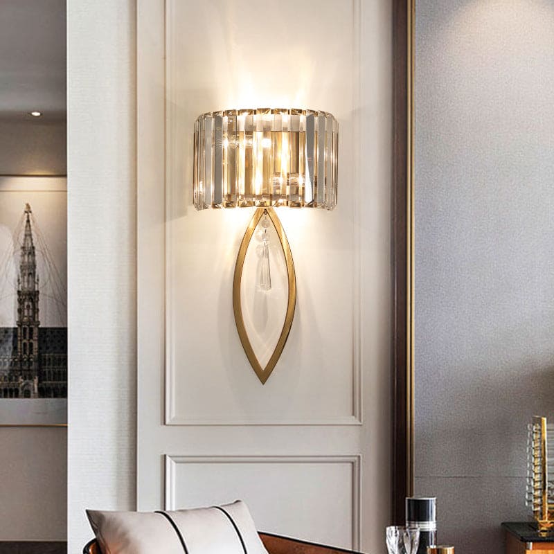 GILDED LEAF WALL LAMP