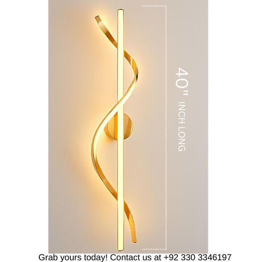 40 INCH LONG SPIRAL WALL LIGHT