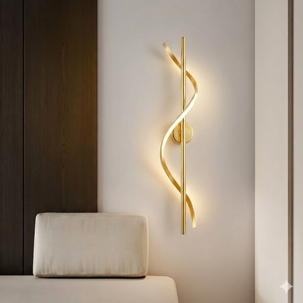 40 INCH LONG SPIRAL WALL LIGHT