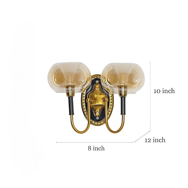 DUAL GLASS SHADE WALL LAMP