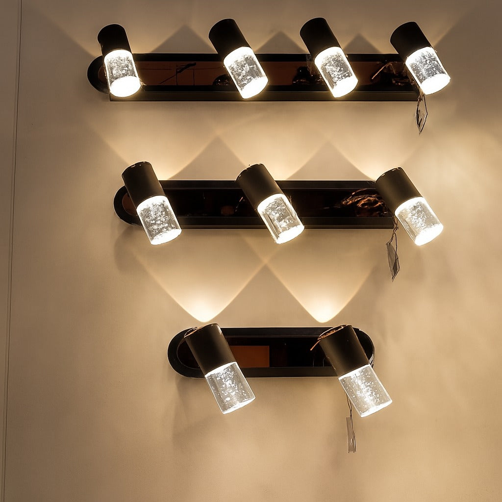 BLACK & ROSE GOLD MIRROR LIGHTS