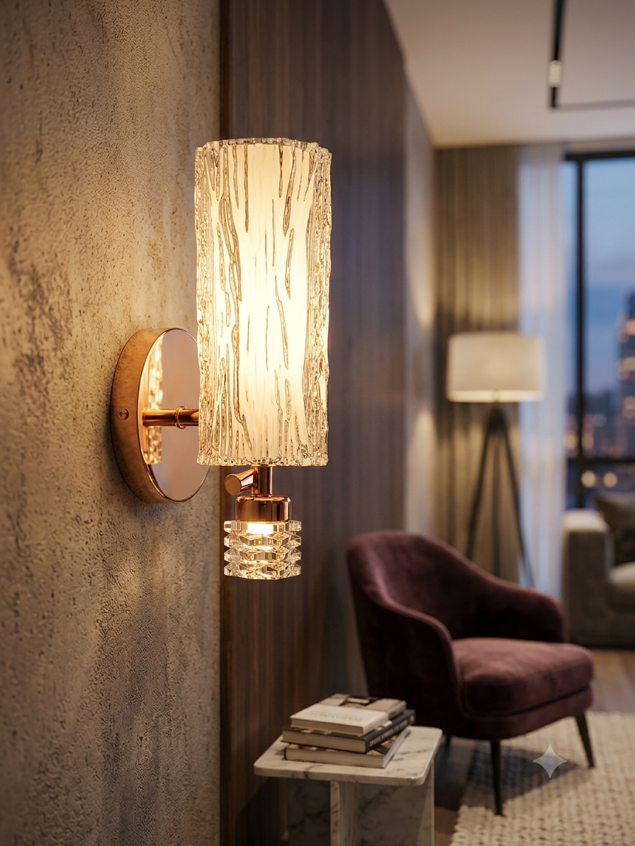 Decorative Gold Crystal Wall Lamp