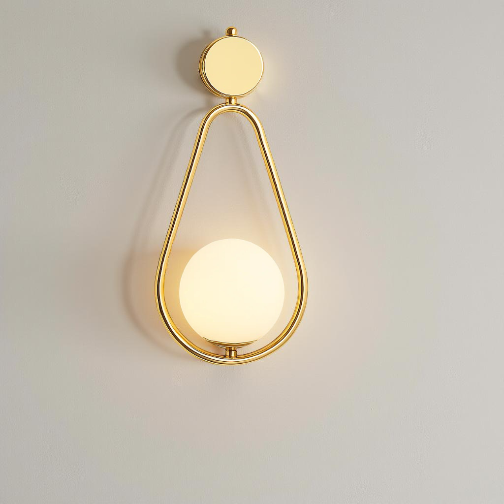 ELEGANT GOLDEN DROP WALL LIGHT