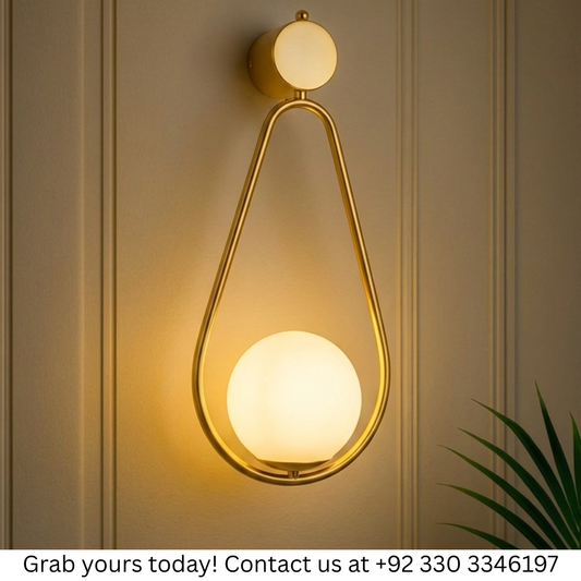 ELEGANT GOLDEN DROP WALL LIGHT