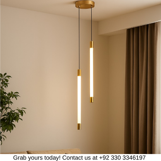 LED Double Tube Pendant Hanging Light in Pakistan – Modern Ceiling Light