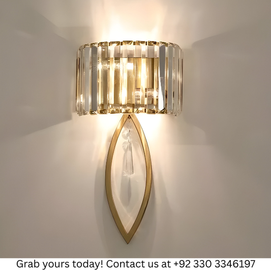 GILDED LEAF WALL LAMP
