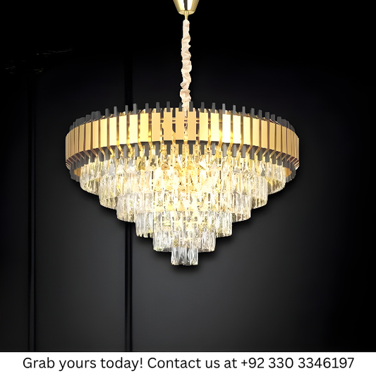MODERN BLACK & GOLD CHANDELIER