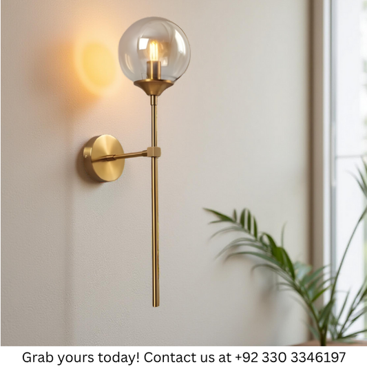 GLASS GLOBE WALL SCONCE