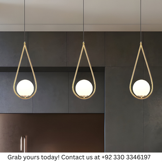 BRASS ORBIT HANGING LIGHT