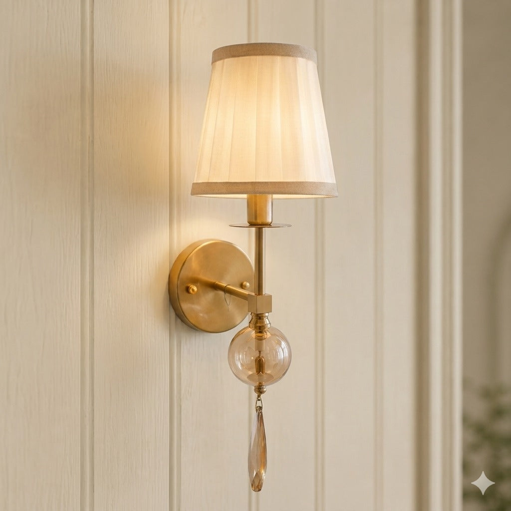 FABRIC SHADE WALL LAMP