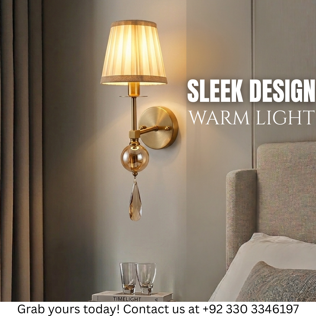 FABRIC SHADE WALL LAMP