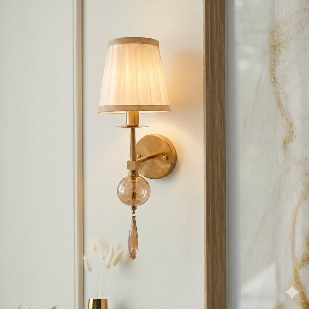 FABRIC SHADE WALL LAMP