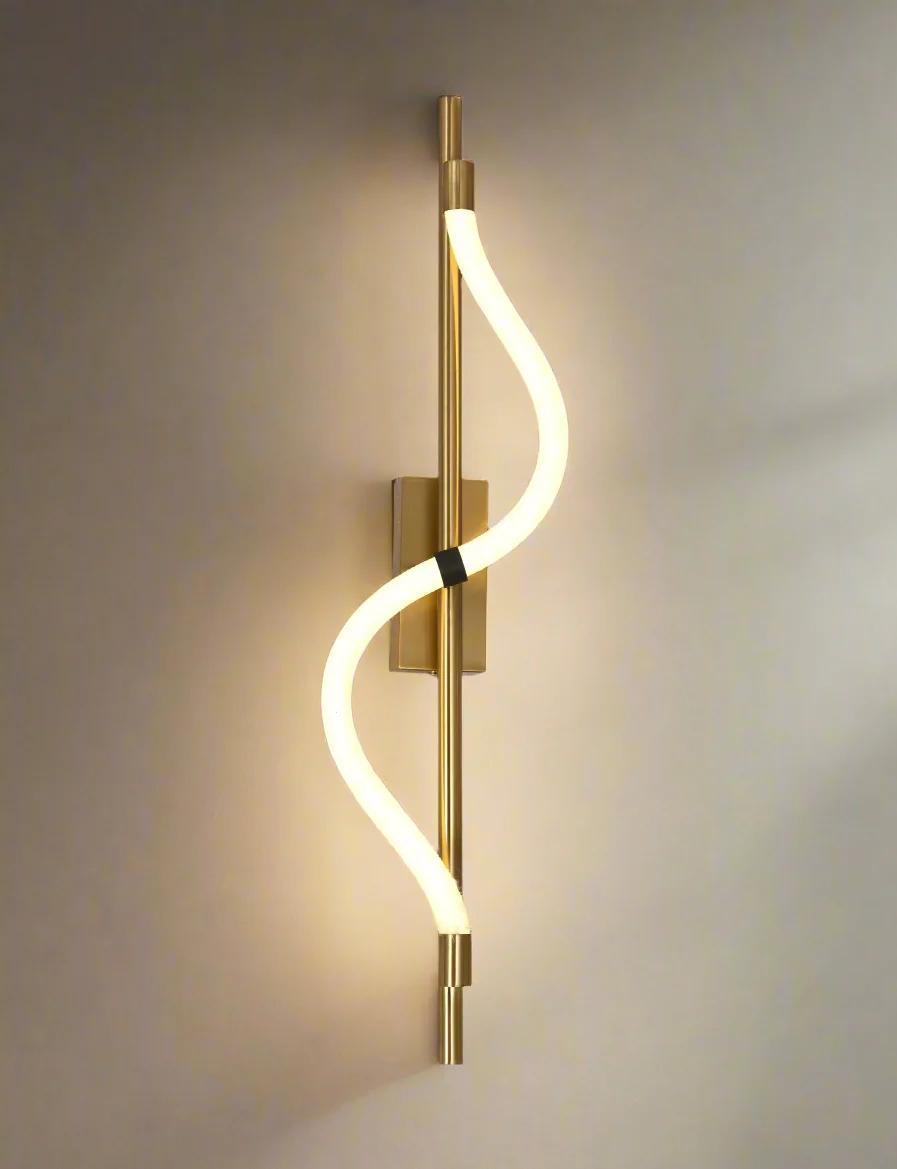 GOLDEN CURVE BEDSIDE WALL LIGHT