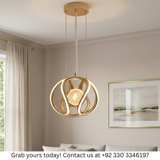 GOLDEN HANGING PENDANT LIGHT