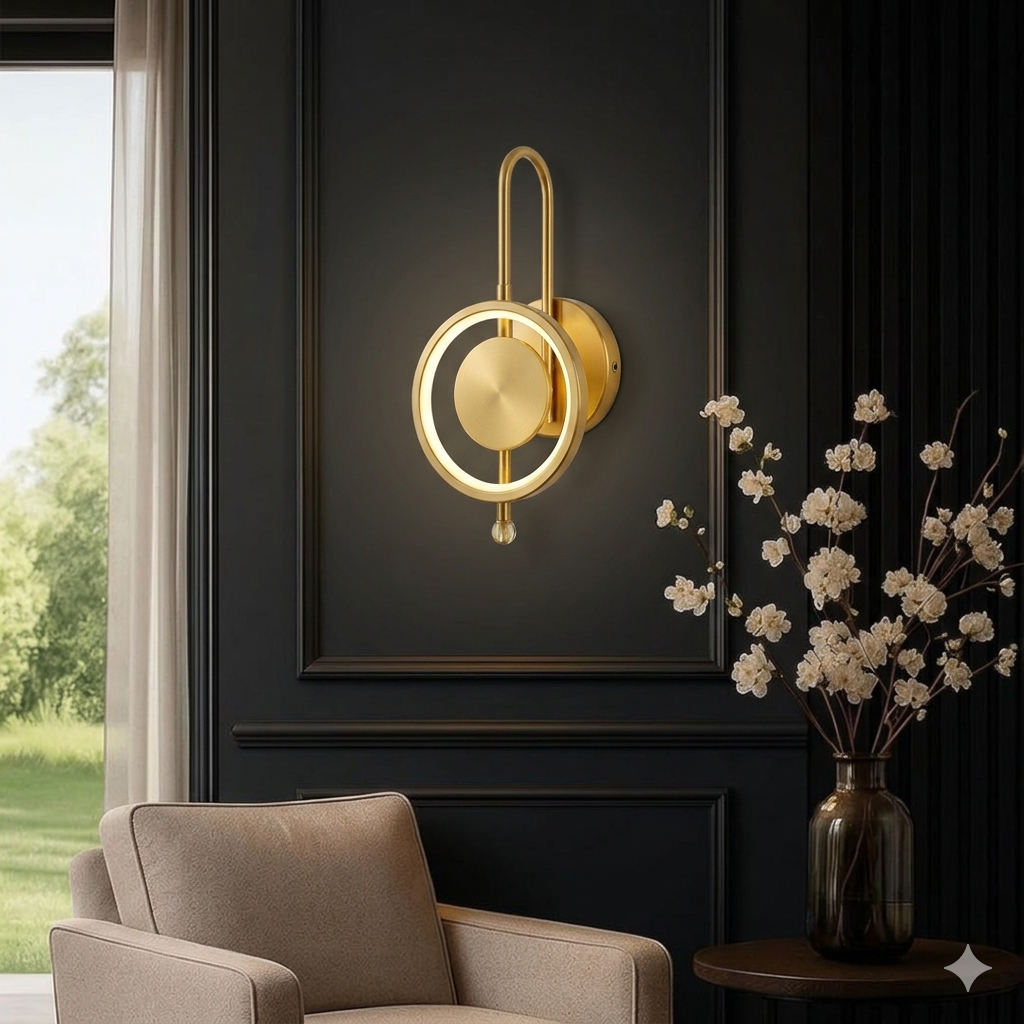GOLDEN RING WALL LIGHT
