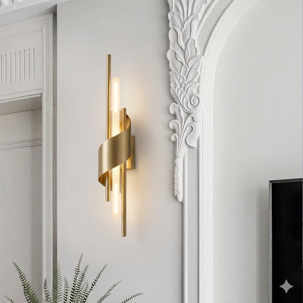 GOLDEN TWIST GLOW WALL LIGHT