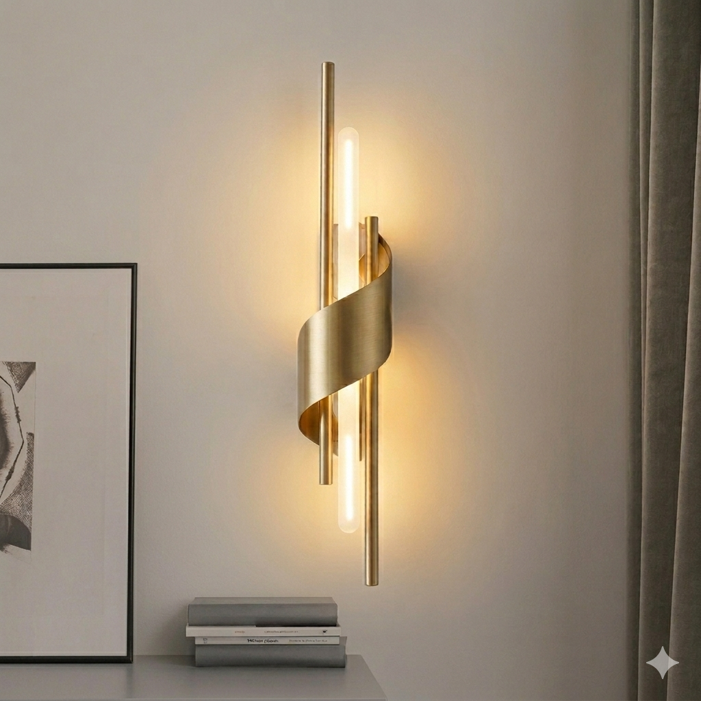 GOLDEN TWIST GLOW WALL LIGHT