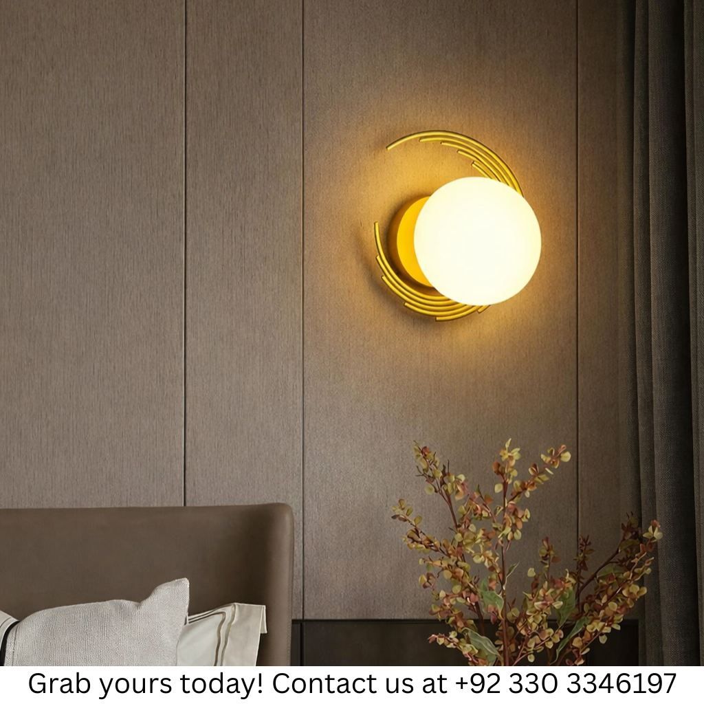 Golden Moon Wall Light