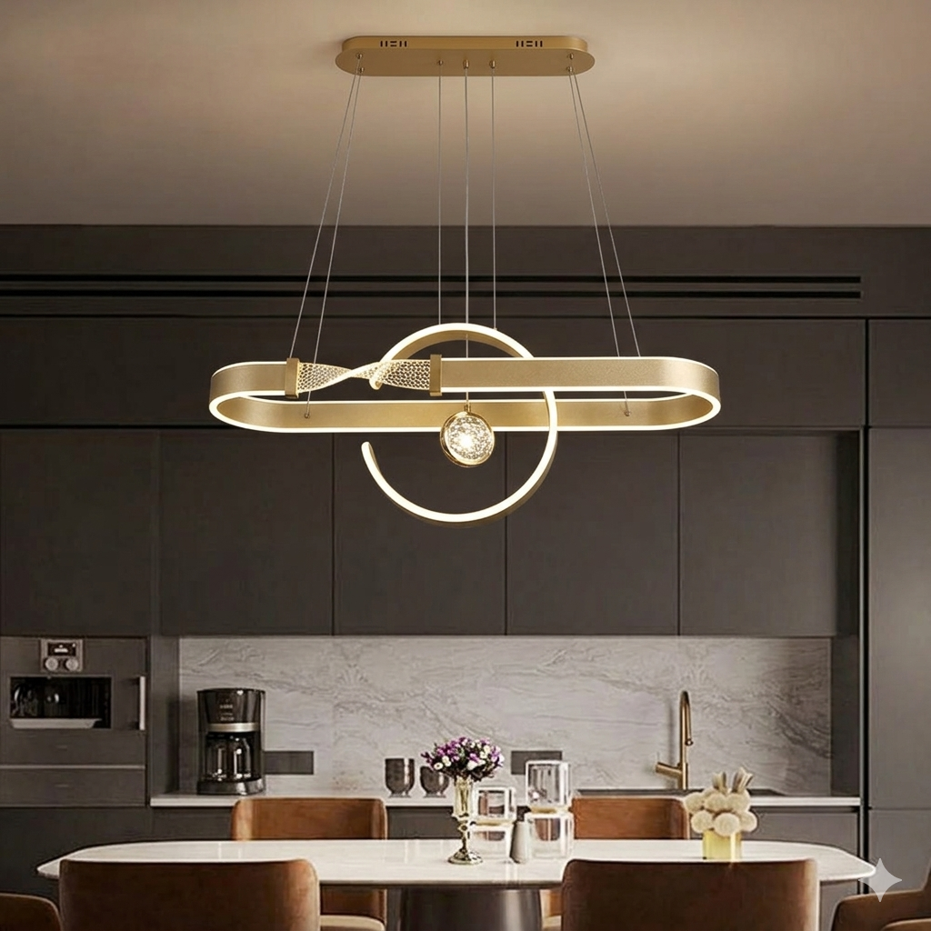MODERN HANGING BELT RING LIGHT