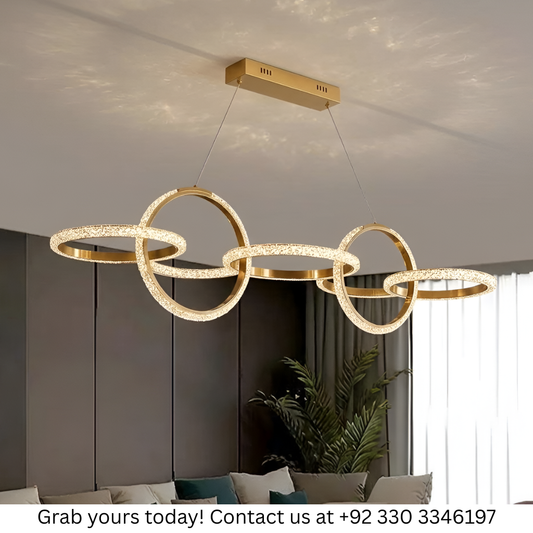 MODERN GOLDEN RING HANGING LIGHT