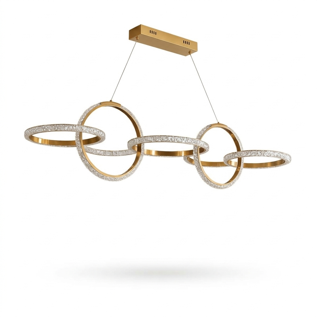 MODERN GOLDEN RING HANGING LIGHT