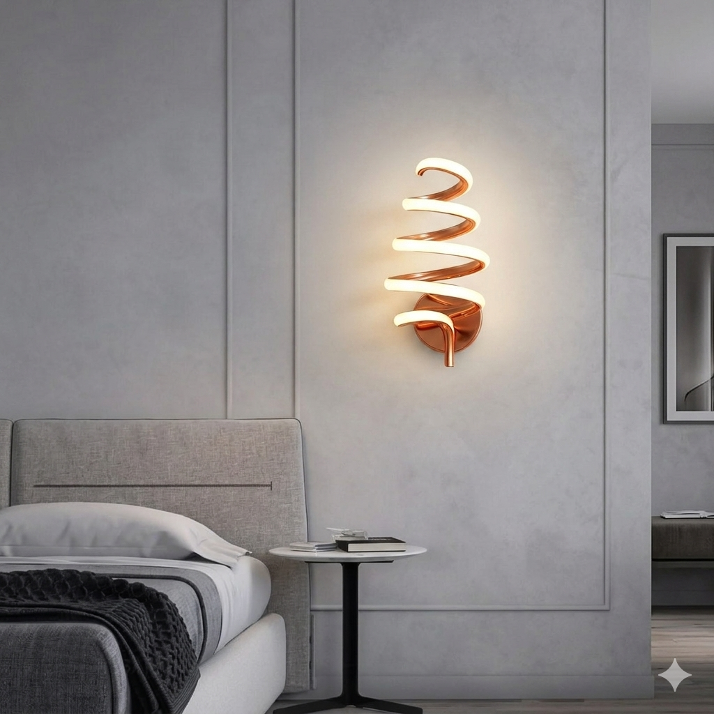 MODERN SPIRAL WALL LIGHT