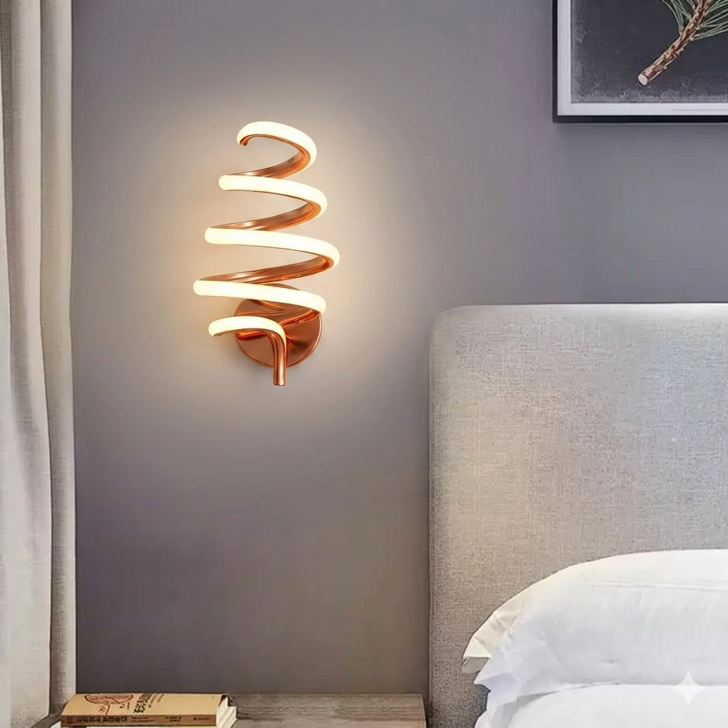 MODERN SPIRAL WALL LIGHT