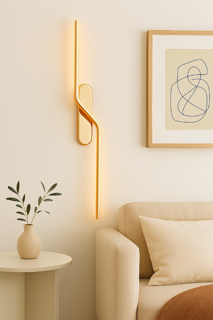MINIMALIST GOLDEN WALL LIGHT - Elegant Light for Bedroom & Living room